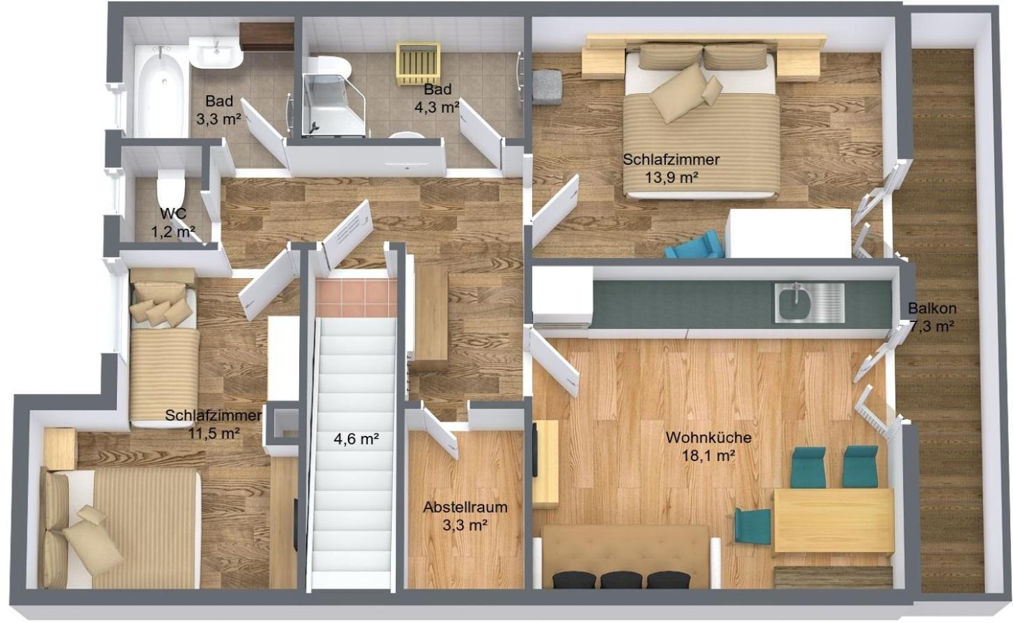 Ferienwohnung Alpenheim 图克斯 客房 照片